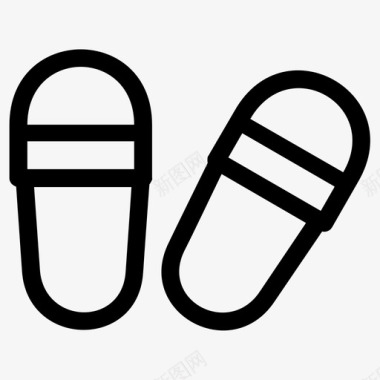 拖鞋鞋类酒店图标图标