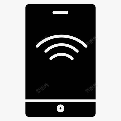 wifi互联网iphone图标svg_新图网 https://ixintu.com iphone wifi 互联网 技术 智能手机