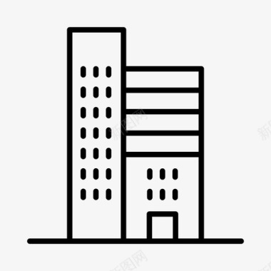 建筑物城市公司图标图标