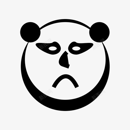 悲伤动物表情符号图标svg_新图网 https://ixintu.com 动物 悲伤 收藏 熊猫 符号 表情