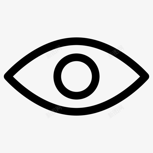 眼睛视野能见度图标svg_新图网 https://ixintu.com 医疗 眼睛 能见度 视野