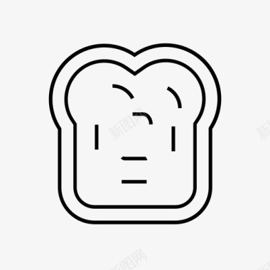羽扇豆面包店面包图标图标