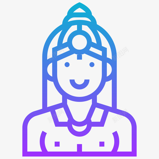 女神印度教的神梯度图标svg_新图网 https://ixintu.com 印度教的神 女神 梯度