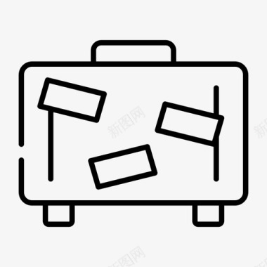 旅行公文包财产旅行包图标图标
