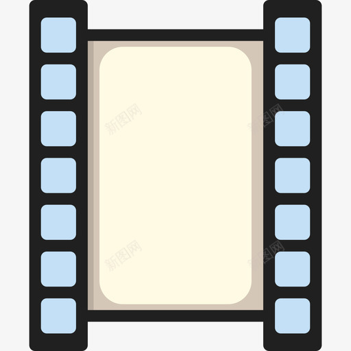 胶卷6号摄像机线性彩色图标svg_新图网 https://ixintu.com 6号摄像机 线性彩色 胶卷