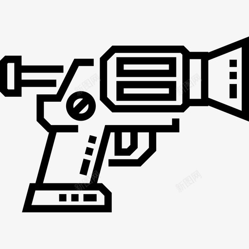 手枪儿童玩具2直线型图标svg_新图网 https://ixintu.com 儿童玩具 手枪 直线 线型