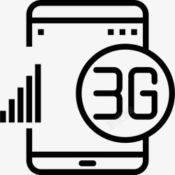 3G行业应用3g平板应用3线性图标高清图片