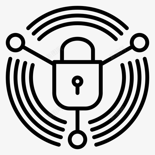 锁专用安全图标svg_新图网 https://ixintu.com 专用 共享 安全 网络 锁
