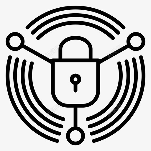 锁专用安全图标svg_新图网 https://ixintu.com 专用 共享 安全 网络 锁