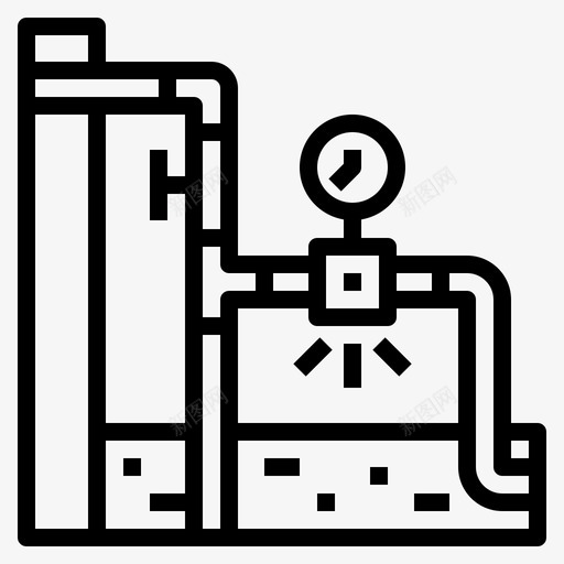 压力指示器仪表图标svg_新图网 https://ixintu.com 仪表 压力 技术 指示器 管道工