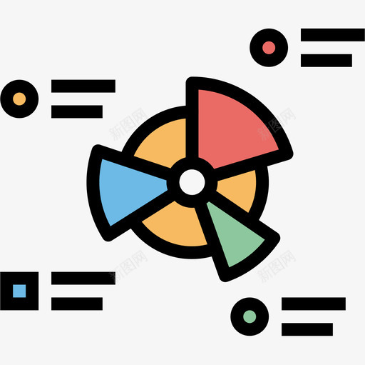 图表业务230线颜色图标svg_新图网 https://ixintu.com 业务 图表 颜色