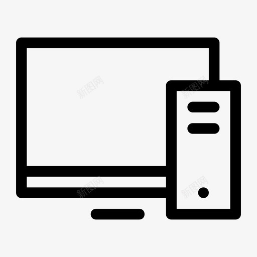 计算机显示器个人电脑图标svg_新图网 https://ixintu.com 个人电脑 屏幕 技术 显示器 计算机
