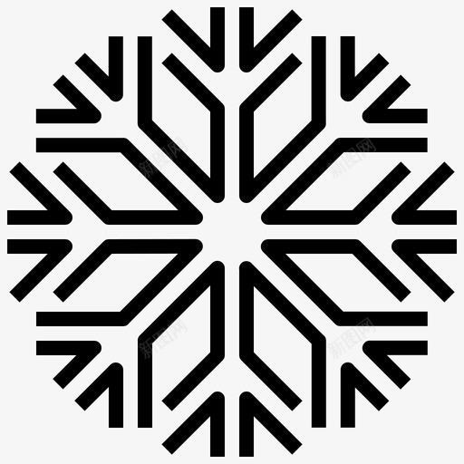 雪花霜冻冰图标svg_新图网 https://ixintu.com 元素 冬天 圣诞 雪花 霜冻