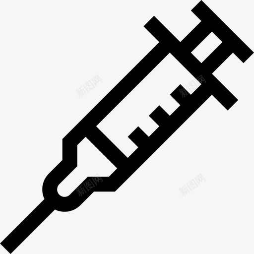 注射器医院55线性图标svg_新图网 https://ixintu.com 医院55 注射器 线性