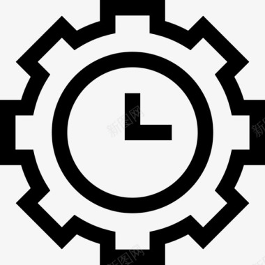 时钟支架6线性图标图标