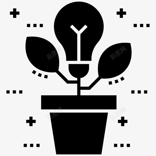 能源效率生态节能图标svg_新图网 https://ixintu.com 图标 技能 效率 植物 灯泡 生态 生活 盆栽 能源 节能 雕文