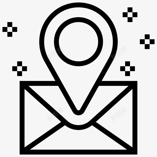 目的地地址信件图标svg_新图网 https://ixintu.com pin 信件 地址 目的地 邮件 邮箱