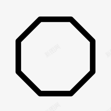 八角形简单形状图标图标