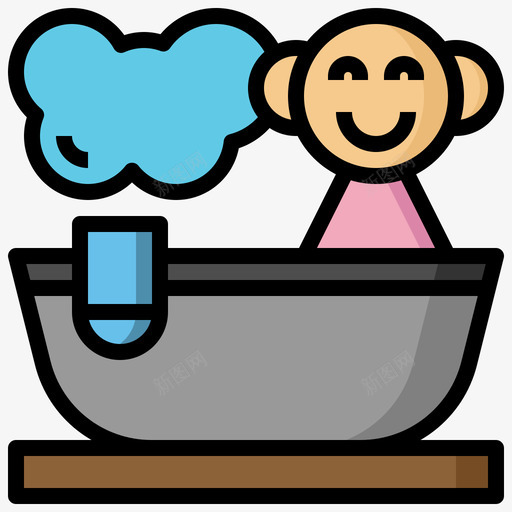 Bathbaby64线性颜色图标svg_新图网 https://ixintu.com Bath baby 线性 颜色