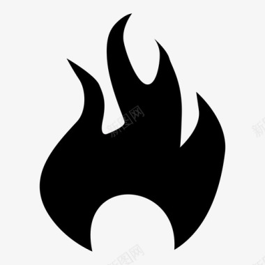 火燃烧能量图标图标