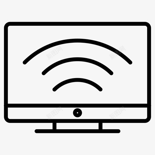 wifi连接显示器电脑图标svg_新图网 https://ixintu.com wifi连接 显示器 电脑