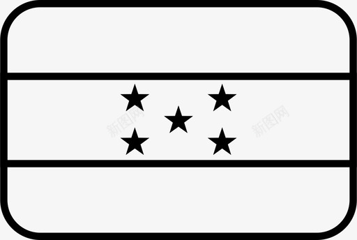 洪都拉斯国旗hnd国家图标图标