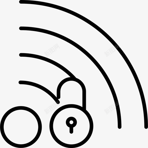 wifi不安全互联网图标svg_新图网 https://ixintu.com wifi wifi解锁 不安全 互联网