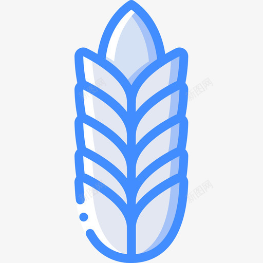小麦植物学4蓝色图标svg_新图网 https://ixintu.com 小麦 植物学 蓝色