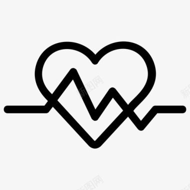 心跳心脏心电图图标图标