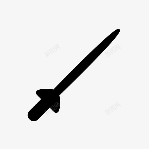 剑杆元素游戏图标svg_新图网 https://ixintu.com 元素 剑杆 武器 游戏 物品