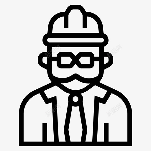 工头建筑工人工程师图标svg_新图网 https://ixintu.com 专业 工作和职业 工头 工程师 建筑工人