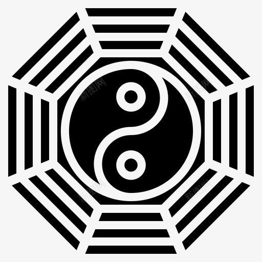 阴阳和谐符号图标svg_新图网 https://ixintu.com 中国 传统 和谐 固体 符号 阴阳 风格