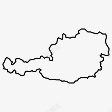 奥地利地图国家欧洲图标图标
