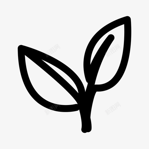 叶子茶叶植物叶图标svg_新图网 https://ixintu.com 叶子 植物 茶叶