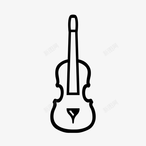 小提琴艺术乐器图标svg_新图网 https://ixintu.com 乐器 小提琴 艺术 音乐