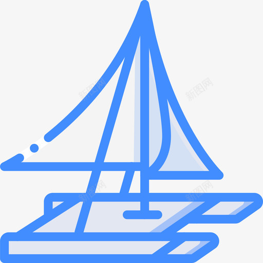 双体船探险运动17蓝色图标svg_新图网 https://ixintu.com 双体船 探险 蓝色 运动