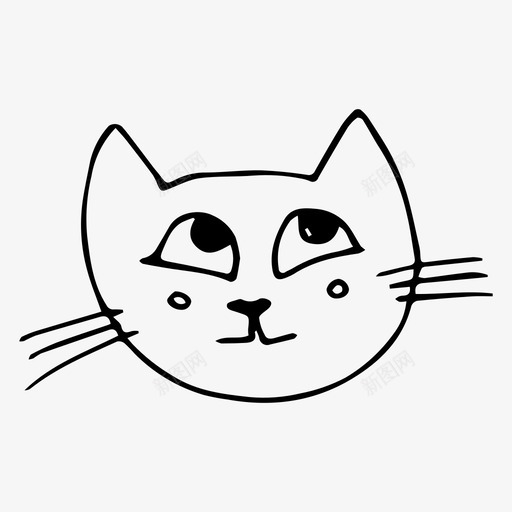 猫表情符号五图标svg_新图网 https://ixintu.com 五 猫 表情符号
