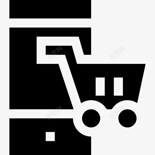 在线购物数字服务2已填充图标svg_新图网 https://ixintu.com 在线购物 已填充 数字服务2