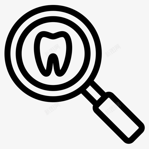 牙齿检查发现口腔科图标svg_新图网 https://ixintu.com 发现 口腔科 检查 牙齿