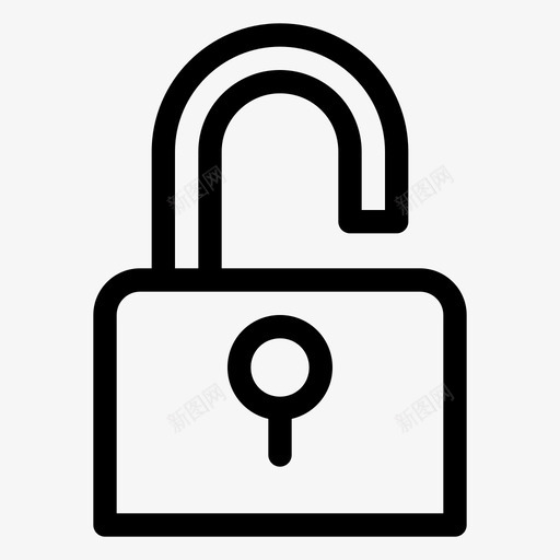 挂锁打开钥匙保险箱图标svg_新图网 https://ixintu.com 保险箱 安全 挂锁打开 用户界面 钥匙