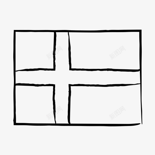 瑞典国旗国旗素描手绘国旗图标svg_新图网 https://ixintu.com 世界 国旗 手绘 瑞典 素描