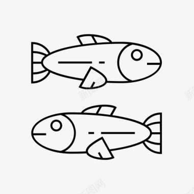 鱼动物鲑鱼图标图标