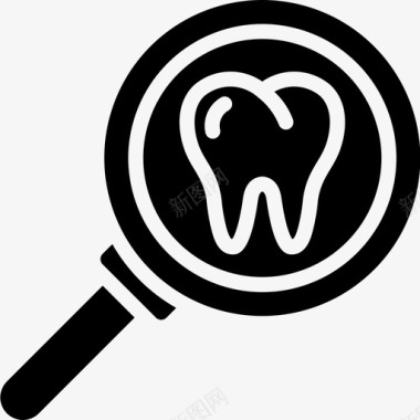 牙齿牙科5填充图标图标