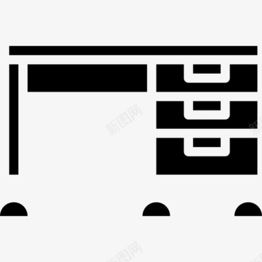 桌面办公用品3实心图标图标