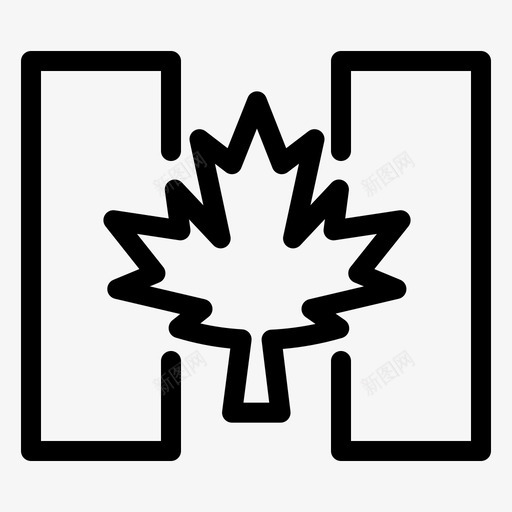 旗帜秋天加拿大图标svg_新图网 https://ixintu.com 加拿大 旗帜 秋天