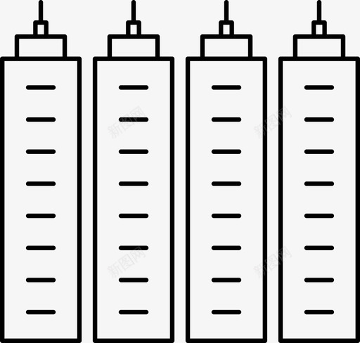建筑物城市办公室图标svg_新图网 https://ixintu.com 办公室 城市 塔楼 建筑物