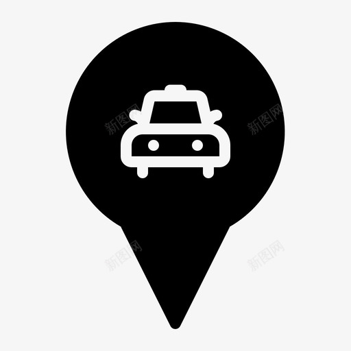出租车位置gps地图图标svg_新图网 https://ixintu.com gps 位置 出租车位置 地图 税收 酒店和预订服务标志符号