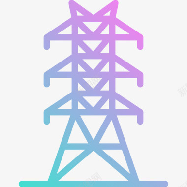 电杆九月能源5号梯度图标图标