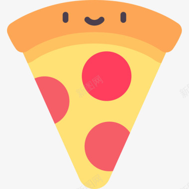 披萨快乐9扁平图标图标