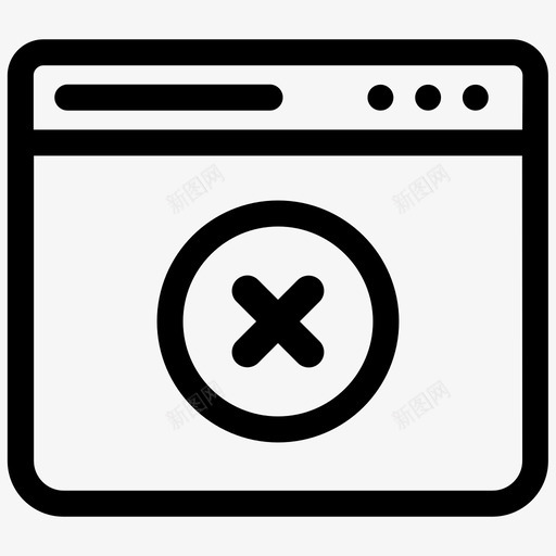 浏览器错误网站网络安全图标svg_新图网 https://ixintu.com 浏览器 网站 网络安全 错误